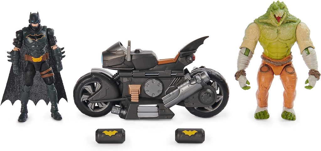 DC Batman Transforming Batcycle w/Two Figs 4"