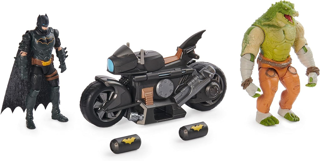 DC Batman Transforming Batcycle w/Two Figs 4"