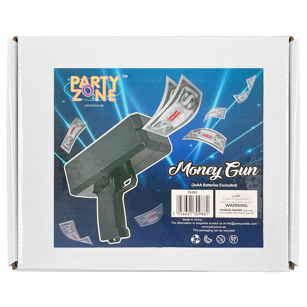 Party Zone Money Gun Black 19x16.5x8.5cm