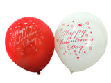 15-Pack Happy Valentine’s Day Printed Balloons – Red & Pink Latex Balloons for Party Decor