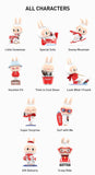 Collection of various POP MART Labubu Coca cola Series with different poses and accessories on a white background.
