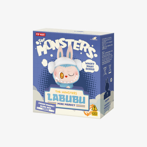 Box packaging of 'The Monsters' Labubu mini figure from Pop Mart on a white background
