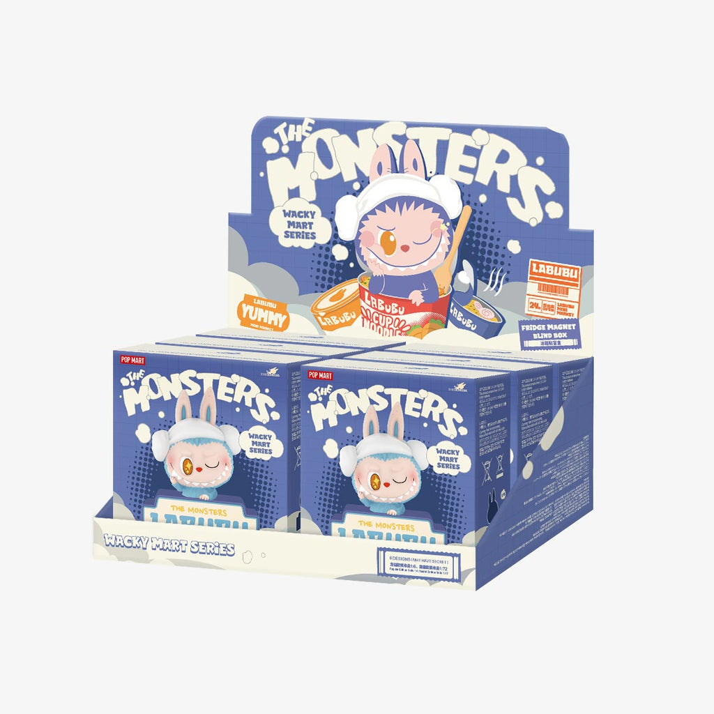 Display of 'The Monsters' wacky party series packaging on a white background