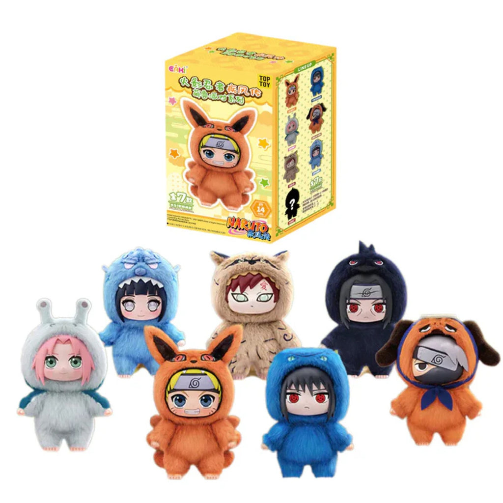 TOP TOY Naruto Beast Party Plush Keychains Gift Blind Box