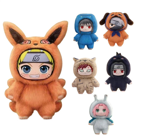 TOP TOY Naruto Beast Party Plush Keychains Gift Blind Box