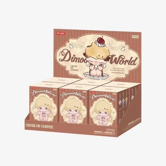 Pop Mart DIMOO Crush on Coffee Series-soft-faced Plush Keychain Blind Box
