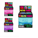 NeeDoh Nice Cube squeeze toy in vibrant assorted color held in hand