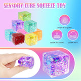 6cm Squishy Glitter Square Toy | Sensory Stress Relief Fidget