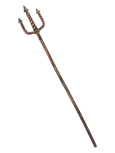 Smiffys Bronze Extendable Trident 137cm - Men 16Y+ Bronze