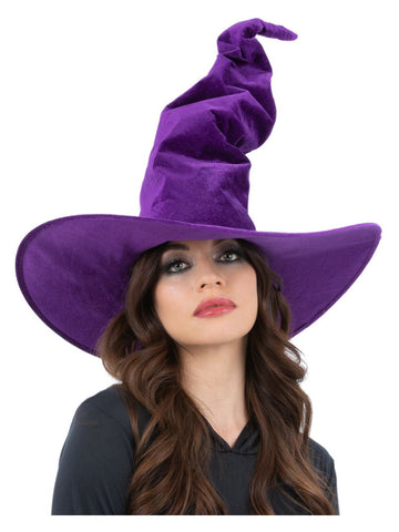 Smiffys Purple Velour Witch Hat - Women 16Y+ Purple