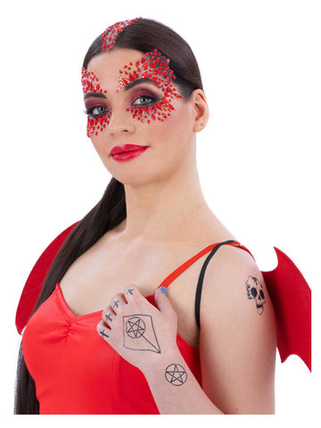 Smiffys Smiffys Make-Up FX Deluxe Devil Kit - Women 16Y+ Red