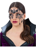 Smiffys Smiffys Make-Up FX Venetian Masquerade Face Jewels - Women 16Y+ Black