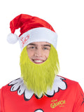 Smiffys Dr Seuss The Grinch Santa Hat, with Furry Beard halloween hat UAE