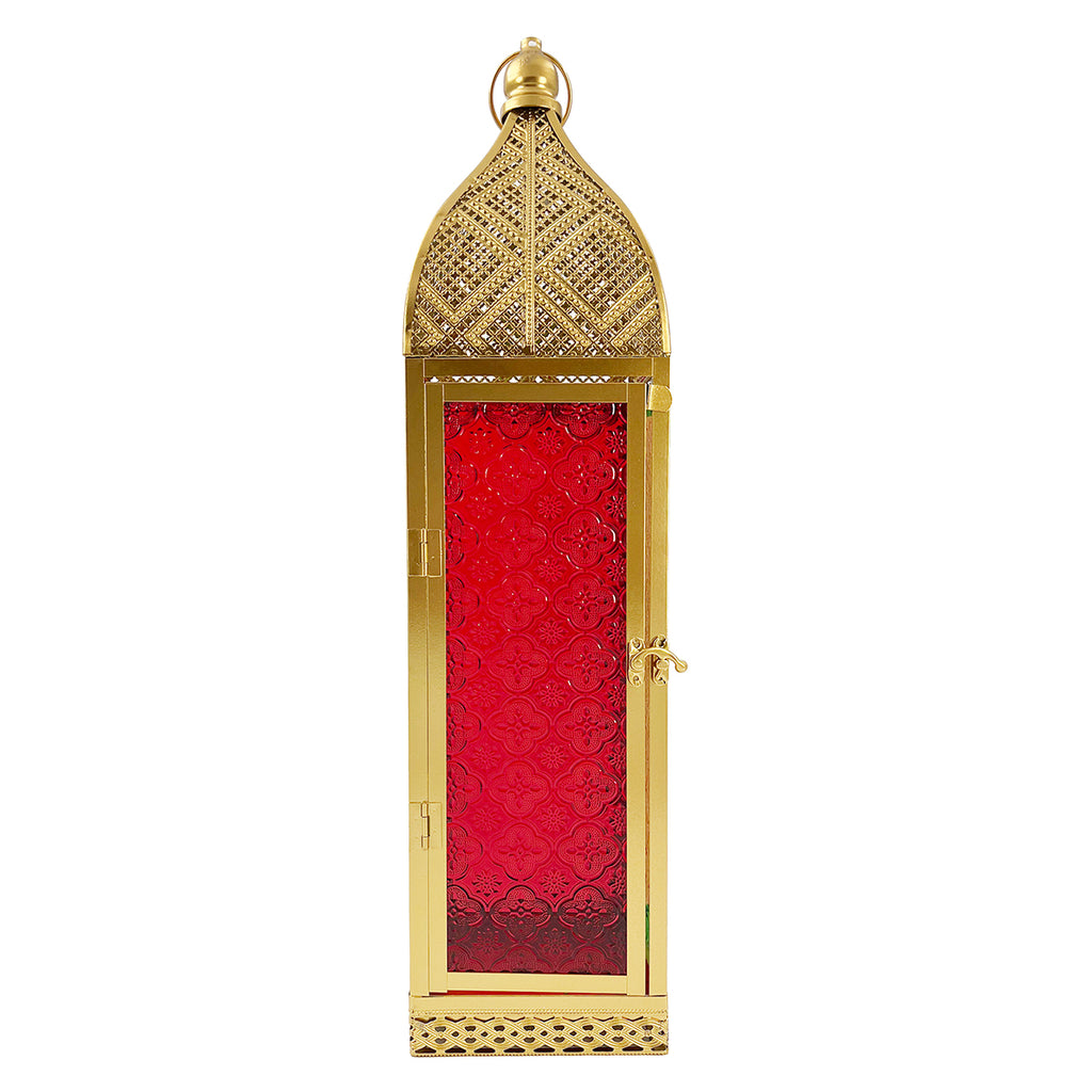 Eid Lantern Candle Holder Gold 14x14x58.7cm