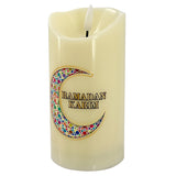Ramadan Kareem Decorated LED Candle 7.5x15cm