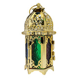 Eid Lantern Candle Holder Gold 8x8x16cm