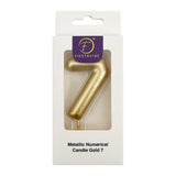 Metallic Numerical Candle Gold #7