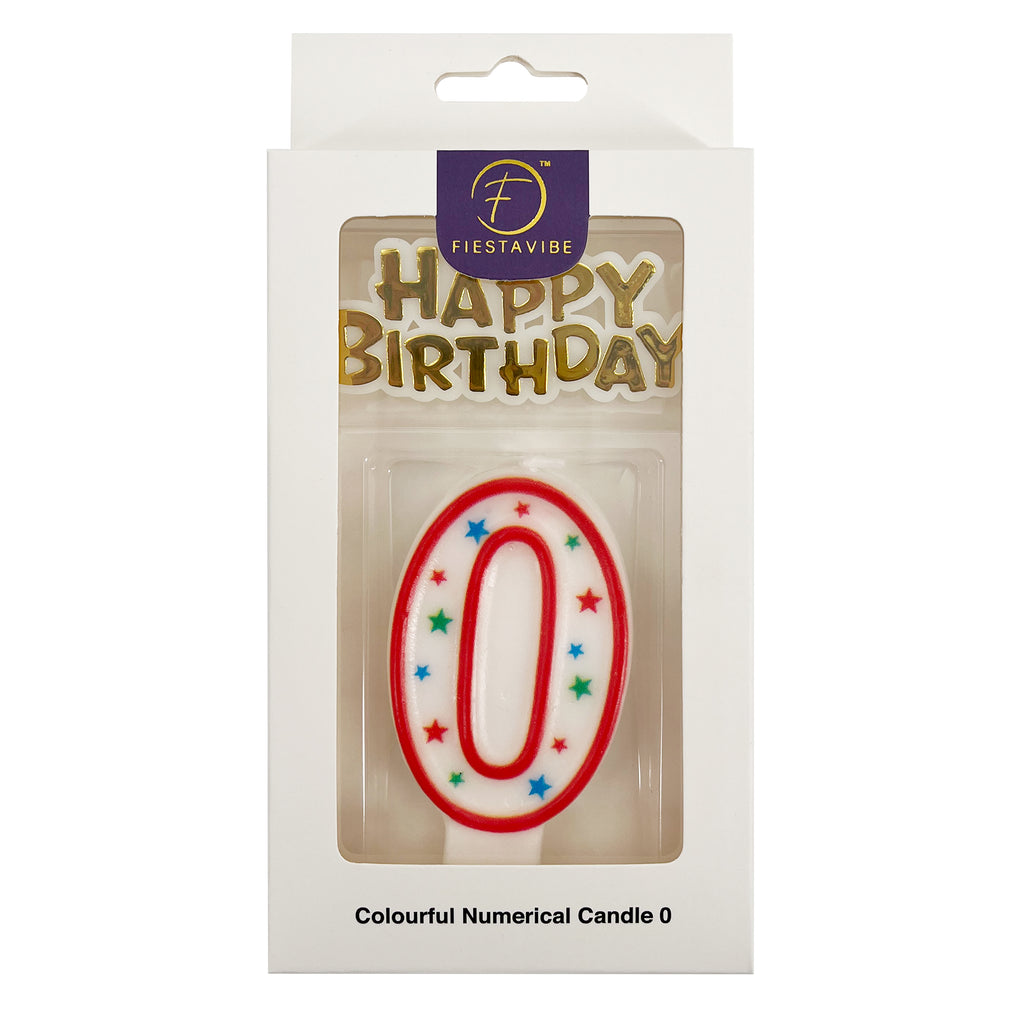 Colourful Numerical Candle #0
