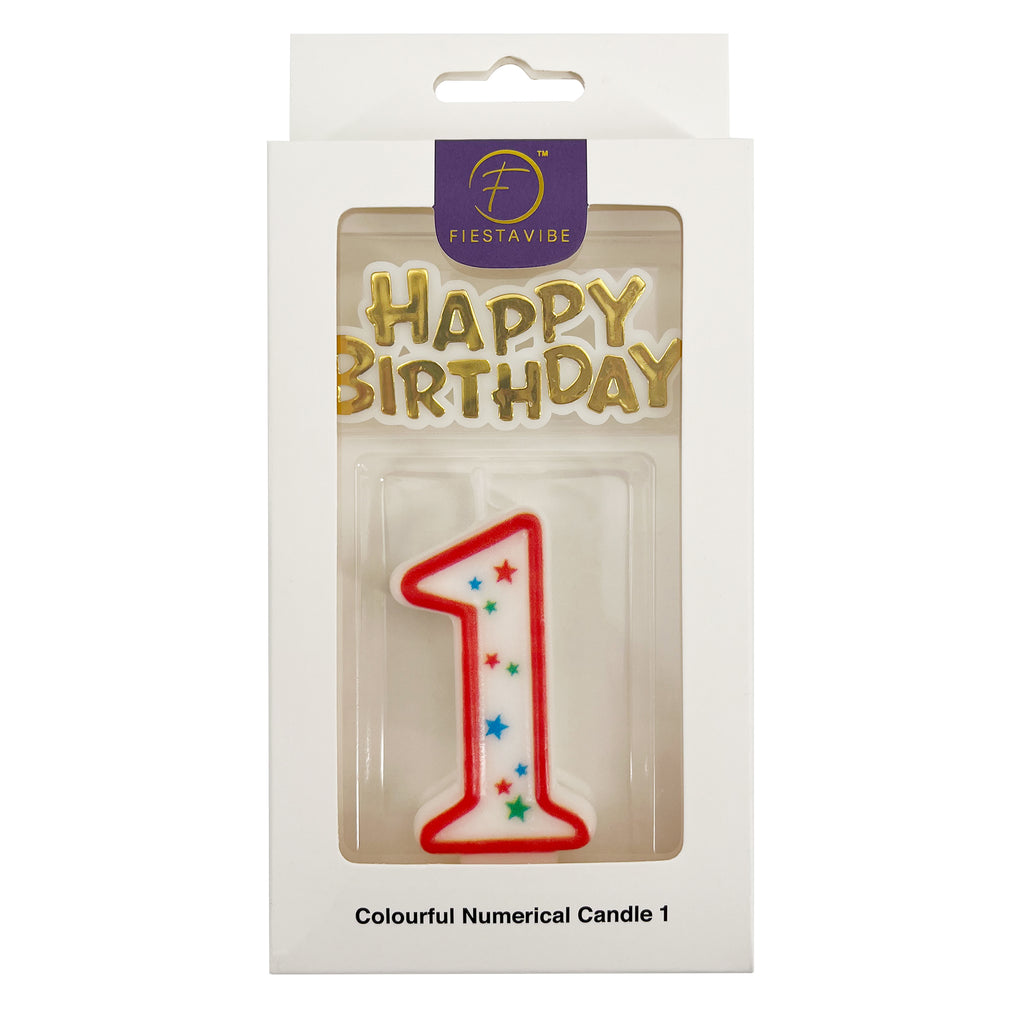 Colourful Numerical Candle #1