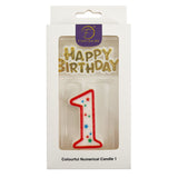 Colourful Numerical Candle #1