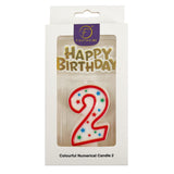Colourful Numerical Candle #2