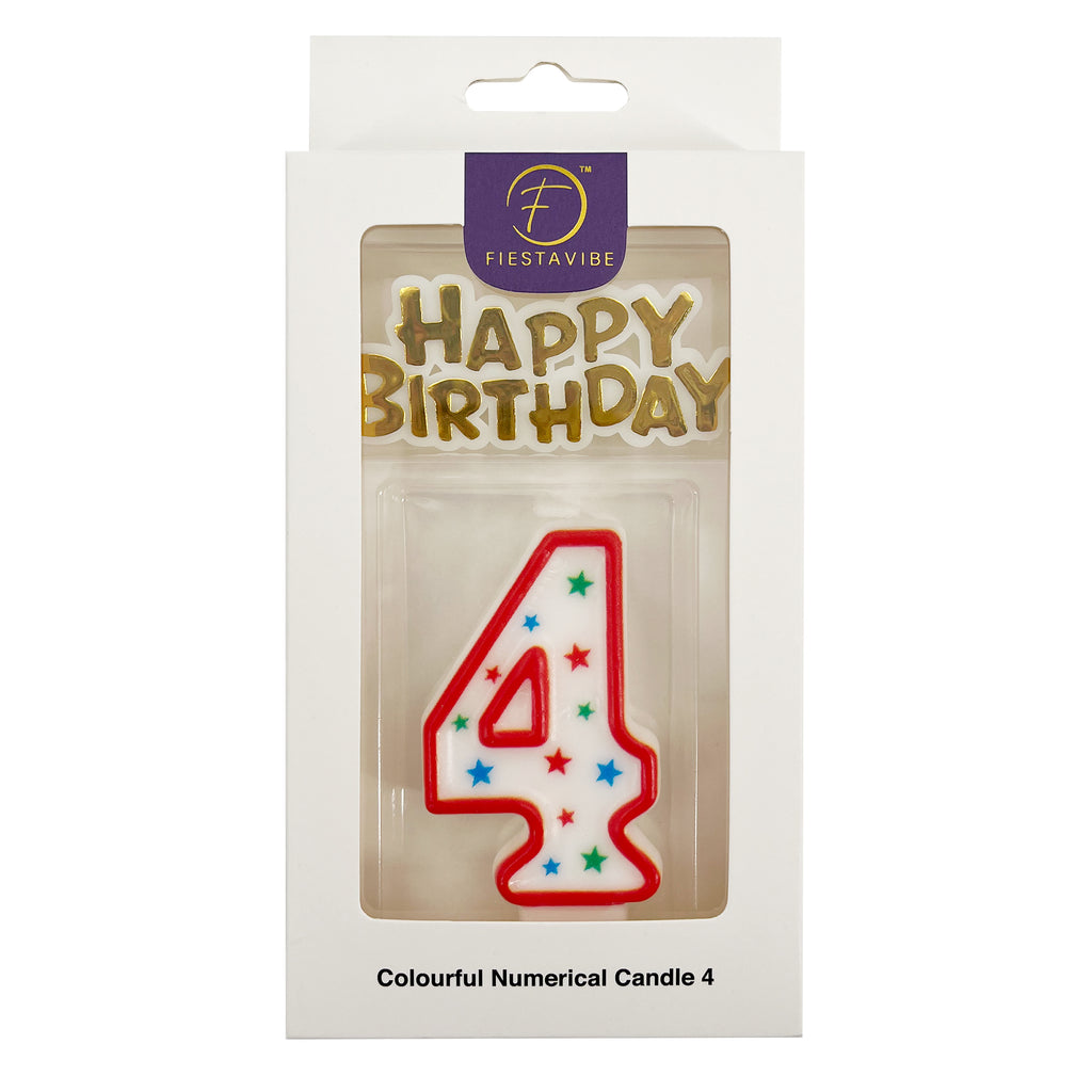 Colourful Numerical Candle #4