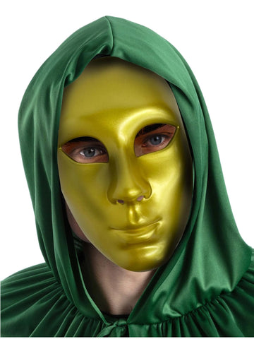 Smiffys Gold Robot/Mime Masquerade Mask, on Elastic halloween mask UAE