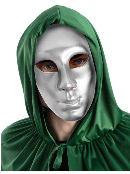 Smiffys Silver Robot/Mime Masquerade Mask, on Elastic halloween mask UAE