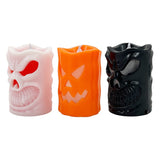 Halloween LED Candle 6x6x9cm Asst.