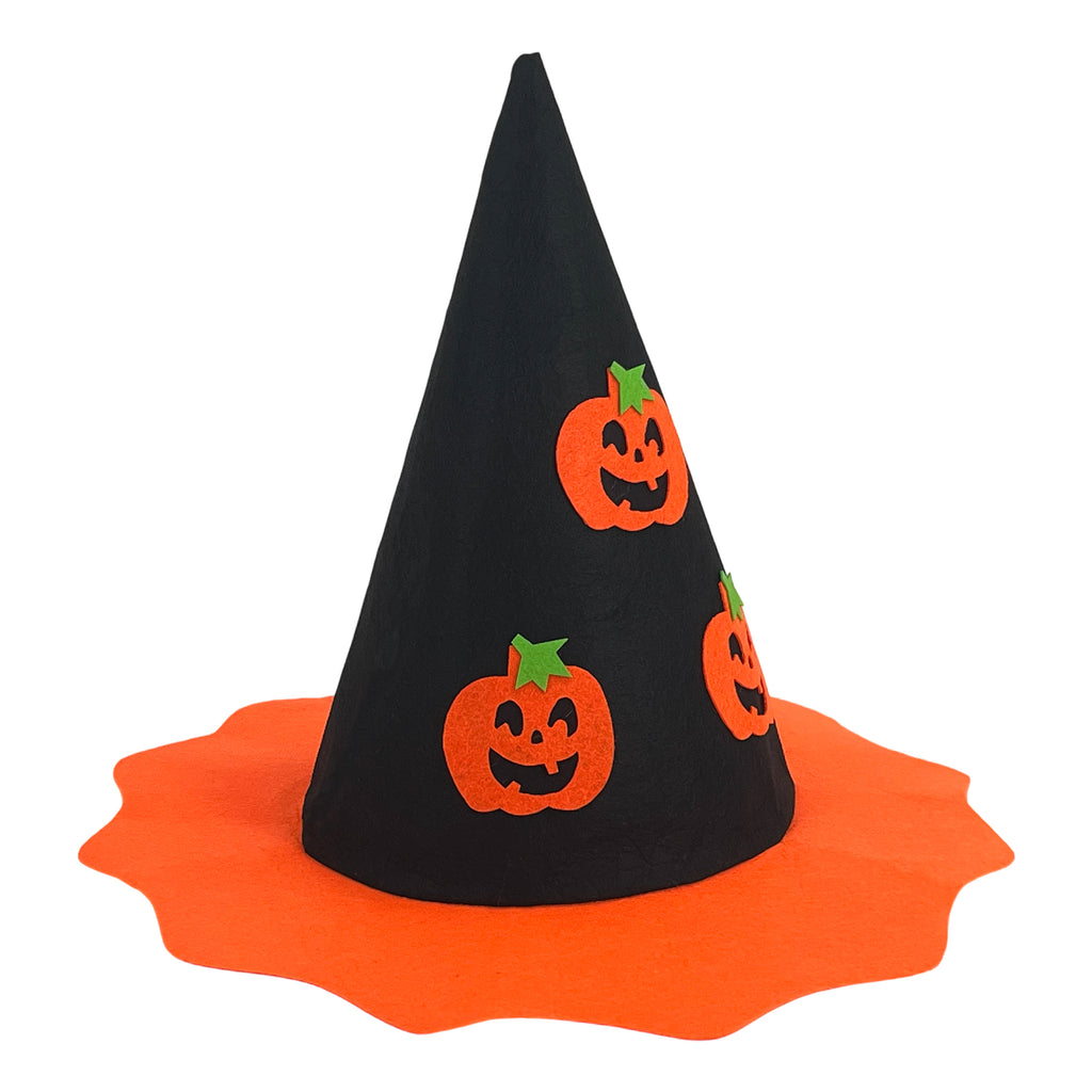 Pumpkin Witch Hat Felt Fabric Child Size