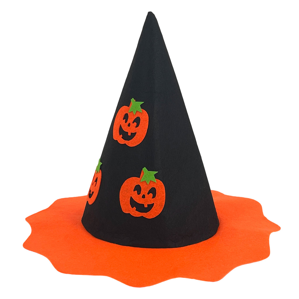 Pumpkin Witch Hat Felt Fabric Child Size