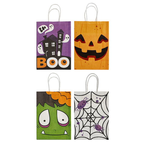 Pumpkins & Friends Gift bags Asst.15x8x21cm 8Pcs/Pk