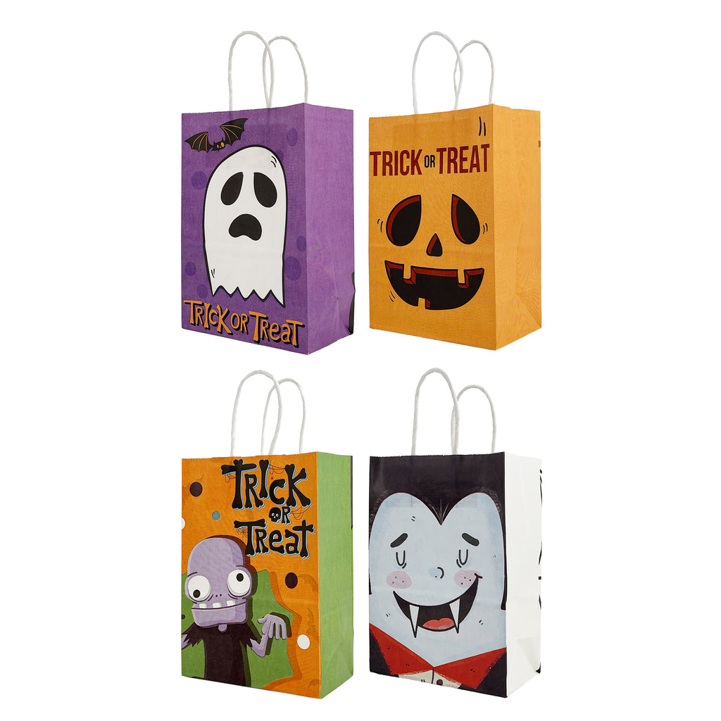 Pumpkins & Friends Gift bags Asst.15x8x21cm 8Pcs/Pk