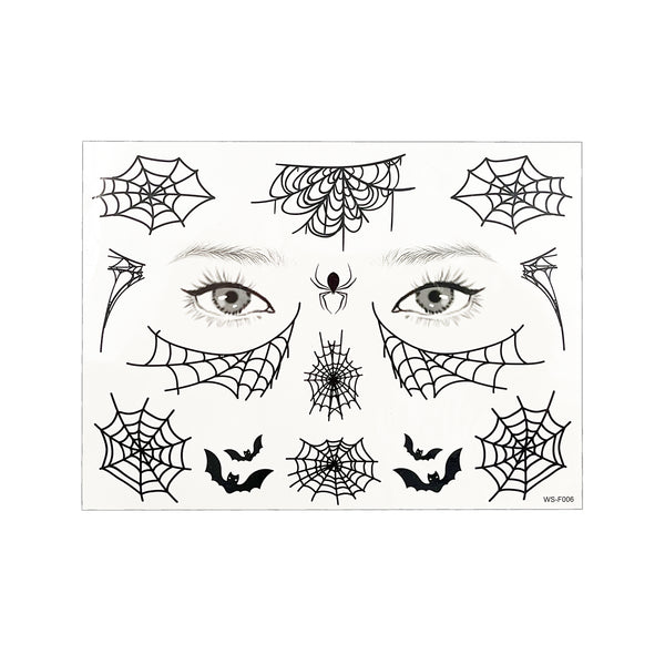 Halloween Tattoo Stickers 12.5x17cm 3Pcs/Pk