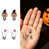 Pumpkin & Ghost Earrings 2 Pairs/Set