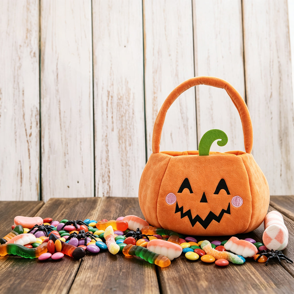 Halloween Plush Pumpkin Bag 25x15cm