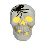 Ceramic Skull with Light 11.3x8.7x10.3cm