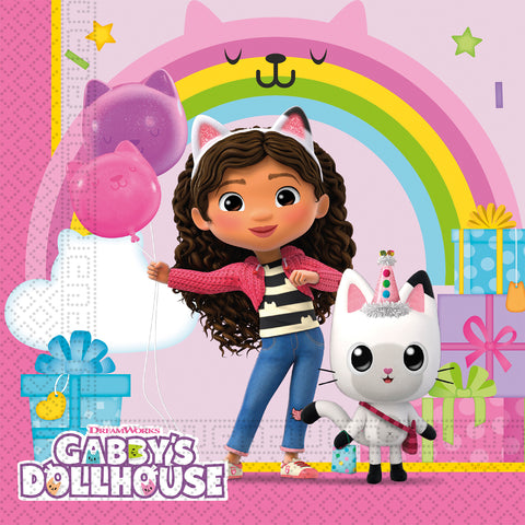 Gabby's Dollhouse FSC Two-Ply Paper Napkins 33x33cm 20Ct