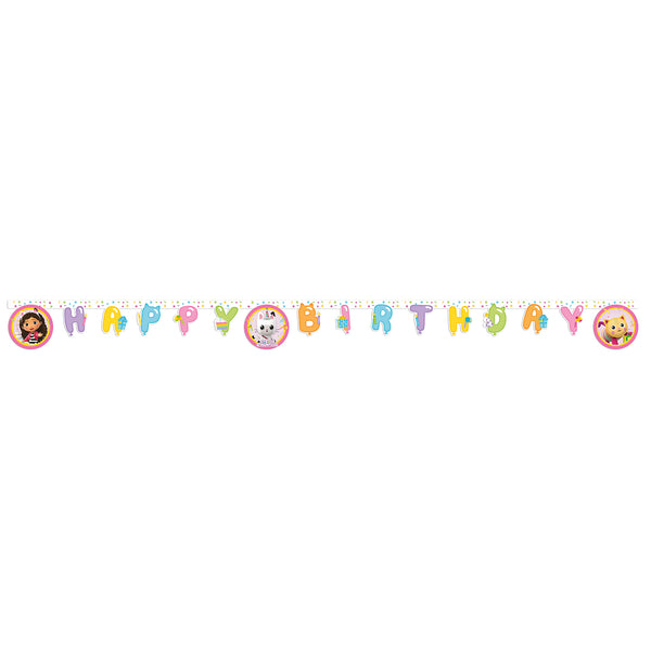 Gabby's Dollhouse FSC “Happy Birthday” Die-Cut Paper Banner 1Ct