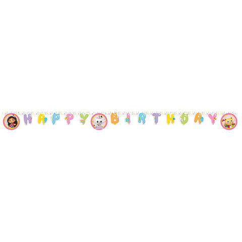 Gabby's Dollhouse FSC “Happy Birthday” Die-Cut Paper Banner 1Ct