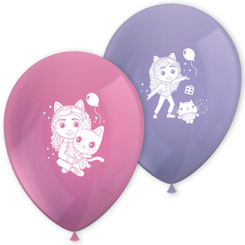 Gabby's Dollhouse Printed Latex Balloons 8Ct