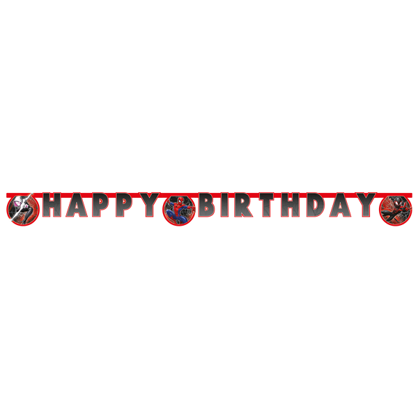 Spiderman FSC “Happy Birthday” Die-Cut Paper Banner 1Ct