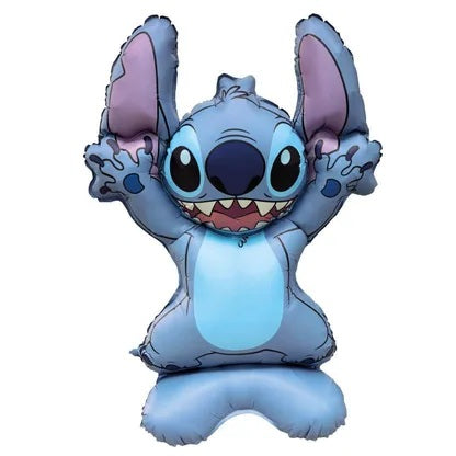 Stitch & Angel Shaped Supersize Standing Foil Balloon 73x103cm 1ct by Procos in Blue
