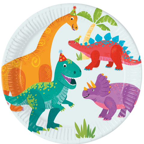Dino Party Paper Plates Next Generation 23cm FSC 8Ct
