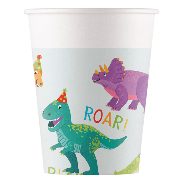 Dino Party Paper Cups 200ml FSC 8Ct