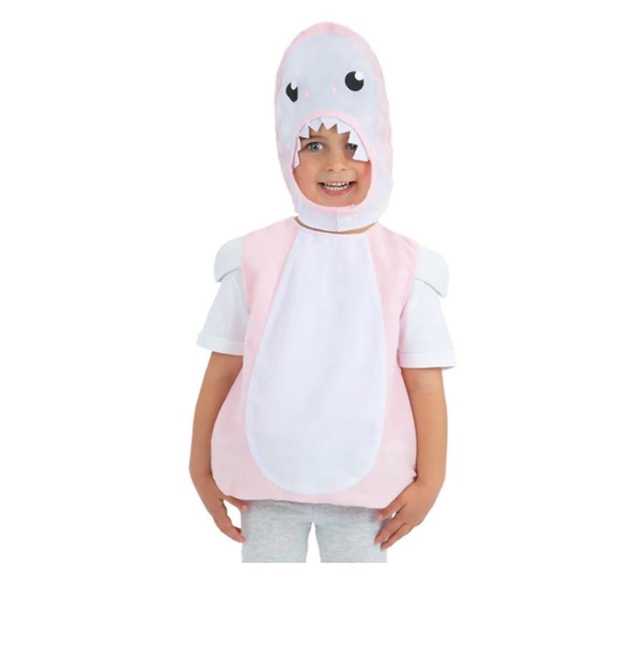 Pink Shark Costume w/ Tabard & Separate Hood