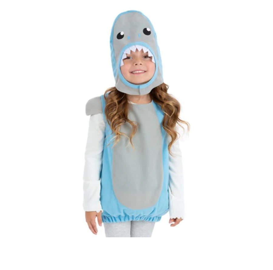 Blue Shark Costume w/ Tabard & Separate Hood