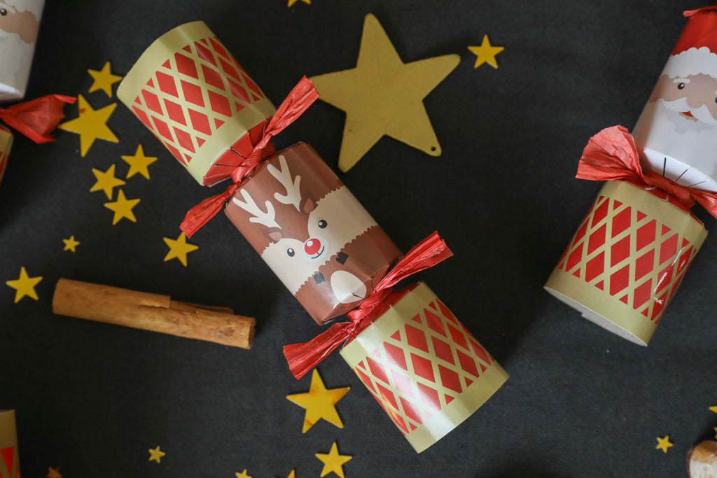 6in Mini Santa and Reindeer Cracker FSC Mix 6pcs/Box