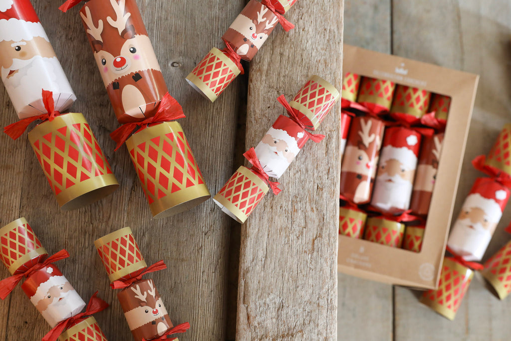 6in Mini Santa and Reindeer Cracker FSC Mix 6pcs/Box