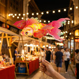 DIY Koi Fish Lantern 49x24cm – Chinese New Year Craft Kit for Kids & Adults, Red & Gold Decor